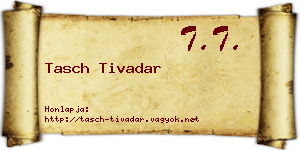 Tasch Tivadar névjegykártya